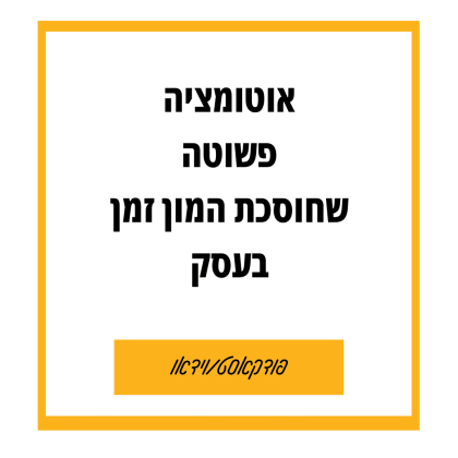 69: אוטומציה בעסק לחיסכון בזמן ושיפור השירות